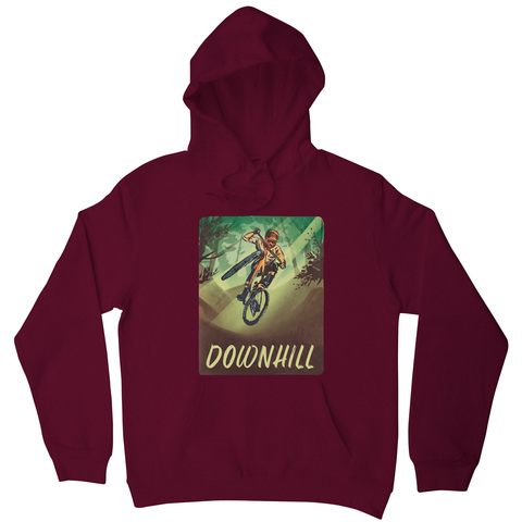 Downhill biking hoodie Burgundy