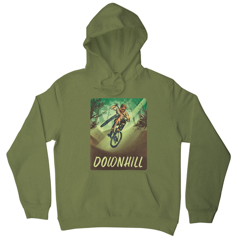 Downhill biking hoodie Olive Green