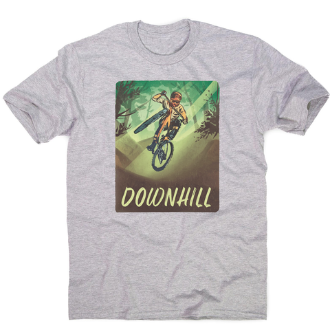 Downhill biking men's t-shirt Grey