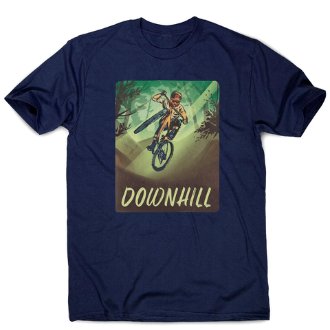Downhill biking men's t-shirt Navy
