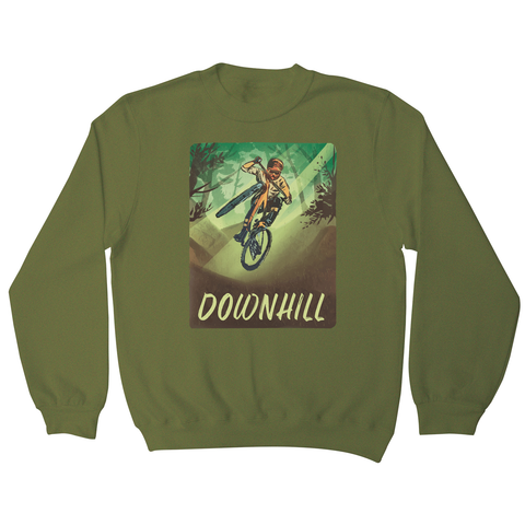 Downhill biking sweatshirt Olive Green