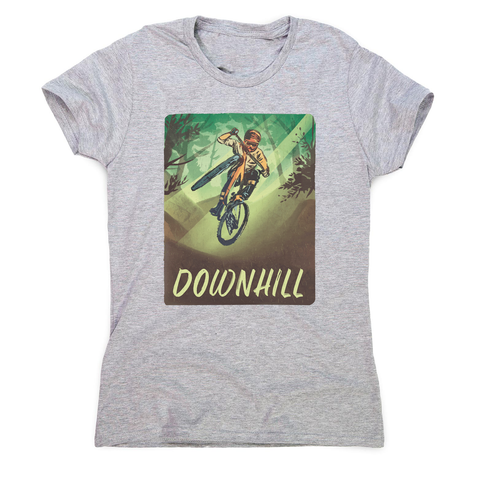 Downhill biking women's t-shirt Grey
