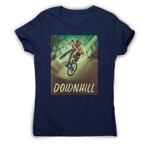Downhill biking women's t-shirt Navy