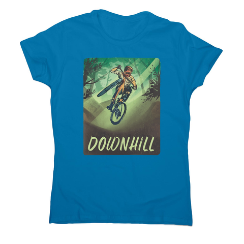 Downhill biking women's t-shirt Sapphire