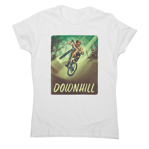 Downhill biking women's t-shirt White