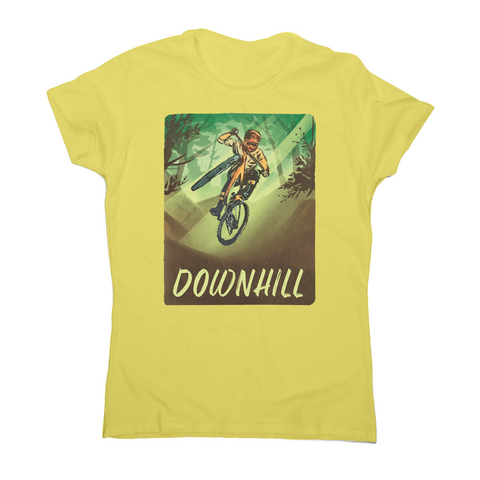 Downhill biking women's t-shirt Yellow