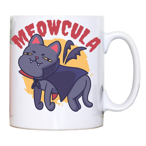 Dracula cat cartoon mug coffee tea cup White