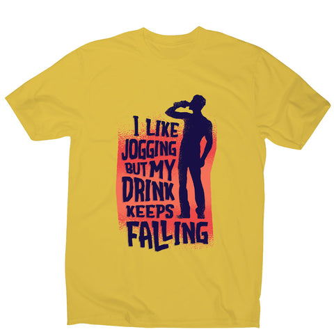 Funny drinking running quote - men's t-shirt - Graphic Gear