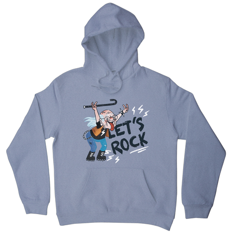 Grandfather rock and roll hoodie Grey