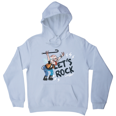 Grandfather rock and roll hoodie White