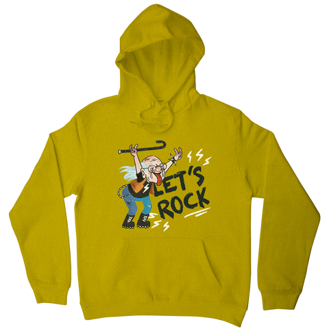 Grandfather rock and roll hoodie Yellow