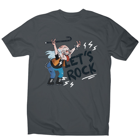 Grandfather rock and roll men's t-shirt Charcoal