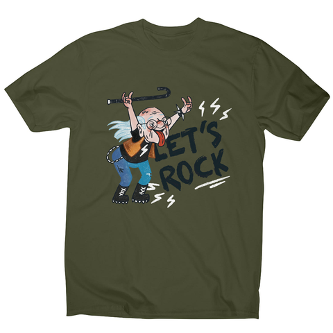 Grandfather rock and roll men's t-shirt Military Green