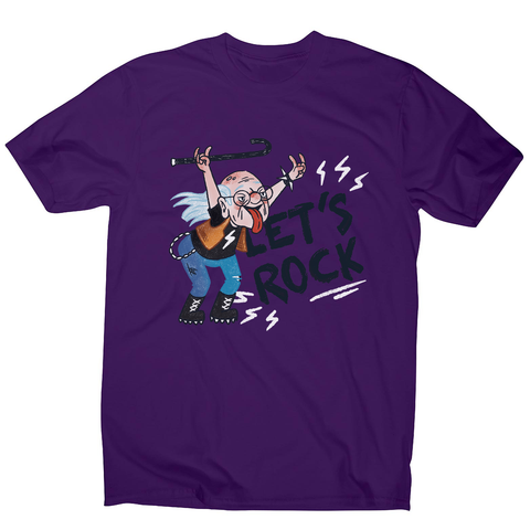 Grandfather rock and roll men's t-shirt Purple