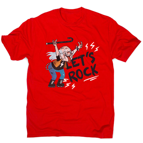 Grandfather rock and roll men's t-shirt Red