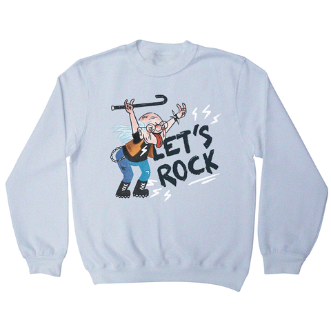 Grandfather rock and roll sweatshirt White