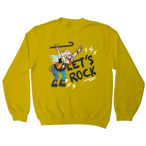 Grandfather rock and roll sweatshirt Yellow