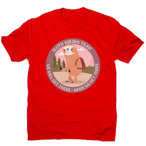 Hiking sloth - men's funny premium t-shirt - Graphic Gear