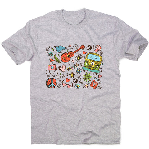 Hippie doodle - men's music festival t-shirt - Graphic Gear