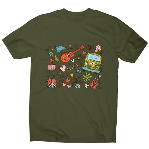 Hippie doodle - men's music festival t-shirt - Graphic Gear