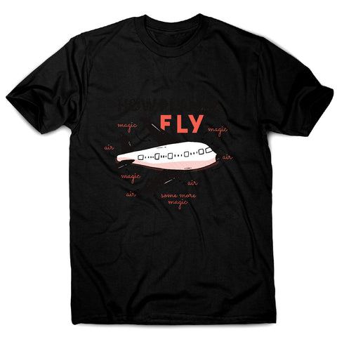 How planes fly - men's funny premium t-shirt - Graphic Gear