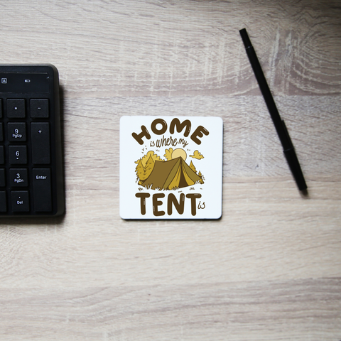 Home quote camping coaster drink mat Set of 2