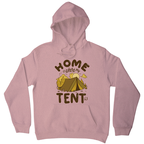 Home quote camping hoodie Nude