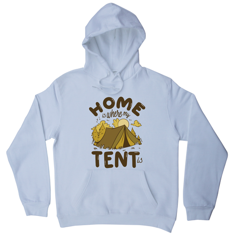 Home quote camping hoodie White