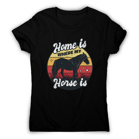 Horse lover women's t-shirt Black