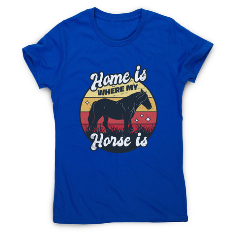 Horse lover women's t-shirt Blue