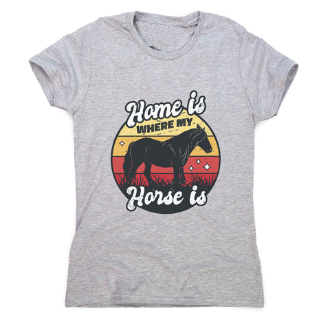Horse lover women's t-shirt Grey