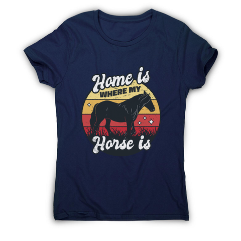 Horse lover women's t-shirt Navy