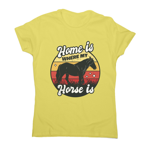 Horse lover women's t-shirt Yellow