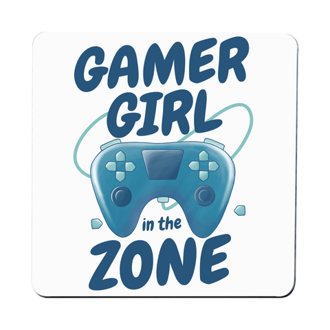 Joystick gamer girl coaster drink mat Set of 1