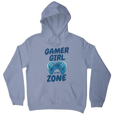 Joystick gamer girl hoodie Grey