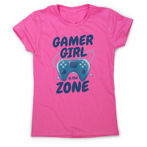 Joystick gamer girl women's t-shirt Pink