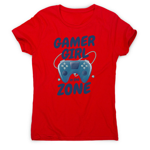 Joystick gamer girl women's t-shirt Red