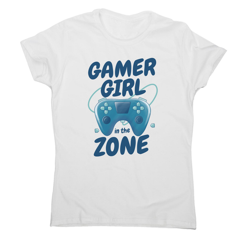 Joystick gamer girl women's t-shirt White