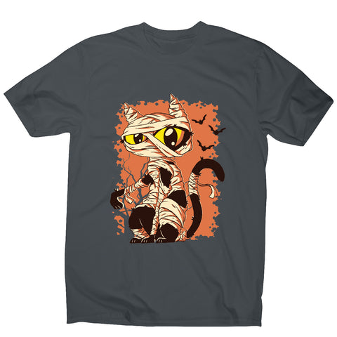 Mummy cat funny halloween cartoon men's t-shirt - Graphic Gear