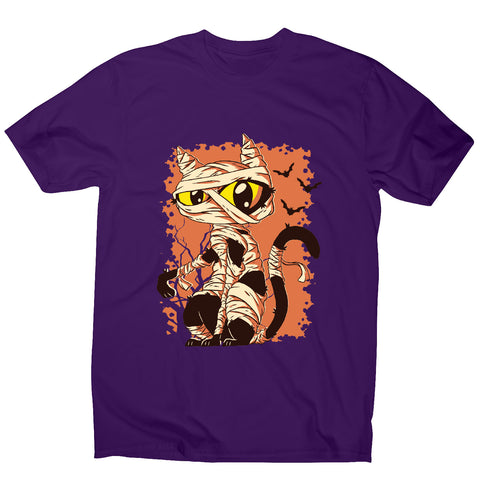 Mummy cat funny halloween cartoon men's t-shirt - Graphic Gear