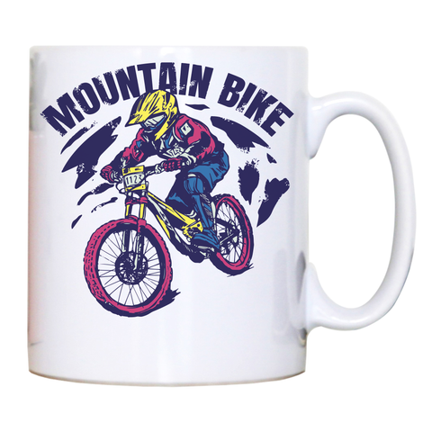 Mountain bike mug coffee tea cup White