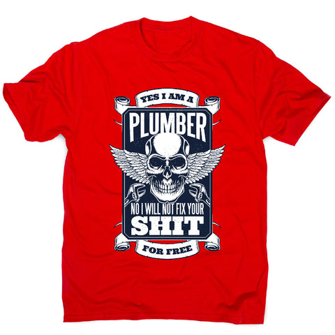 Plumber skull - funny men's t-shirt - Graphic Gear