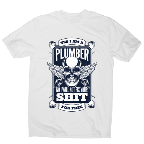 Plumber skull - funny men's t-shirt - Graphic Gear