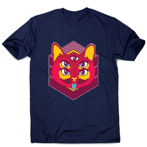 Psychedelic cat - illustration men's t-shirt - Graphic Gear
