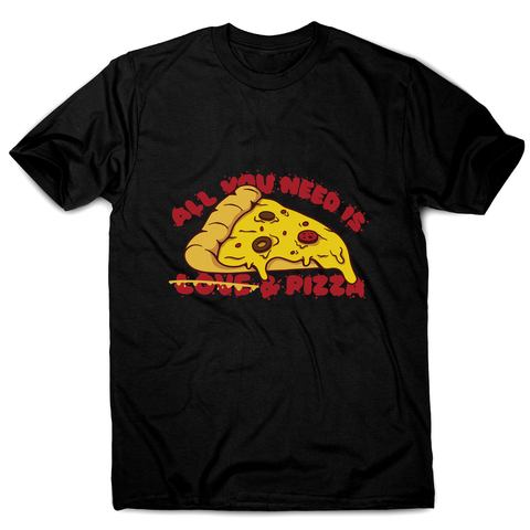 Pizza slice love men's t-shirt Black
