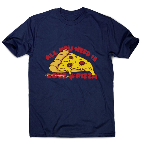 Pizza slice love men's t-shirt Navy