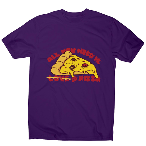 Pizza slice love men's t-shirt Purple