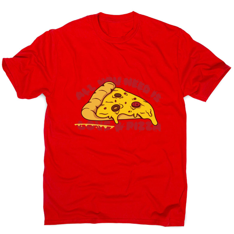 Pizza slice love men's t-shirt Red