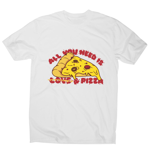 Pizza slice love men's t-shirt White
