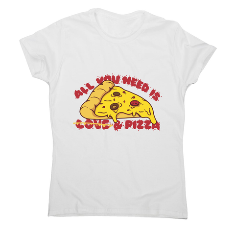 Pizza slice love women's t-shirt White